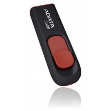 USB A-DATA 16GB (C008) BLACK/RED (AC008-16G-RKD) (Espera 4 dias)