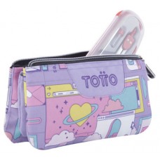 ESTUCHE ESCOLAR TRES COMPARTIMENTOS MORADO CIBER - TABLERO TOTTO AC52ECO012-2210Z-2QI (Espera 4 dias)