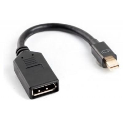 ADAPTADOR LANBERG DISPLAYPORT MINI MACHO A DISPLAYPORT HEMBRA CABLE 10 CM NEGRO