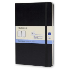 CUADERNO DE BOCETOS NEGRO L (13X21CM) MOLESKINE ARTQP063 (Espera 4 dias)