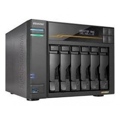 SERVIDOR NAS ASUSTOR LOCKERSTOR 6 AS6806T 6 BAHIAS AMD
