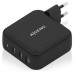 AISENS - CARGADOR GaN 140W, 2xUSB-C PD3.1 QC4.0, 1xUSB-A QC3.0, NEGRO