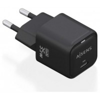 AISENS - CARGADOR GaN 35W, 1xUSB-C PD3.0 QC4.0, NEGRO