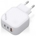 AISENS - CARGADOR GaN 65W, 2xUSB-C PD3.0 QC4.0, 1xUSB-A QC3.0, BLANCO