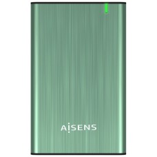 AISENS CAJA EXTERNA 2,5" ASE-2525BWN 9.5MM SATA A USB 3.0/USB3.1 GEN1, VERDE PRIMAVERA