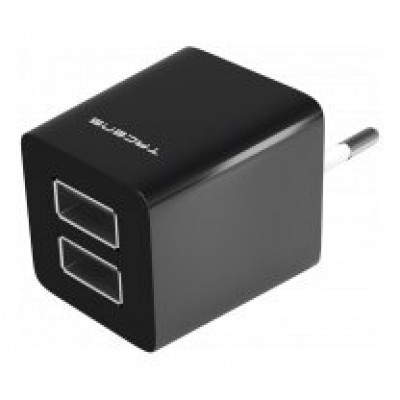 TACENS ANIMA AUSB1 USB CHARGER, 2x USB PORTS, 2.1A ULTRAFAST CHARGE, LIGHWEIGT AND COMPACT SIZE DESIGN, EU CONNECTOR, BLACK/WHITE DESIGN (Espera 4 dias)