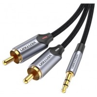 CABLE AUDIO ESTEREO JACK 3.5/M 2xRCA/M 1.5 M GRIS VENTION (Espera 4 dias)