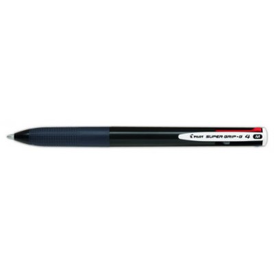 BOLIGRAFO SUPERGRIP G - 4 COLORES - CUERPO COLOR NEGRO PILOT BPKGG-35M-B (Espera 4 dias)