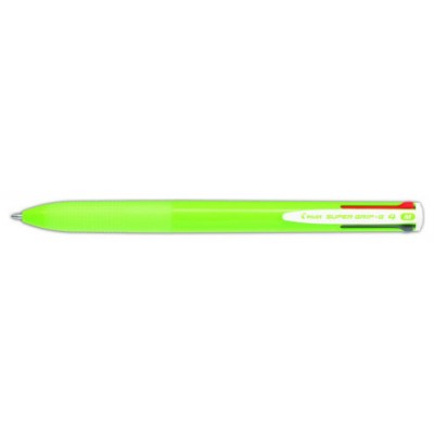 BOLIGRAFO SUPERGRIP G - 4 COLORES - CUERPO COLOR- VERDE LIMA PILOT BPKGG-35M-LG (MIN12) (Espera 4 dias)