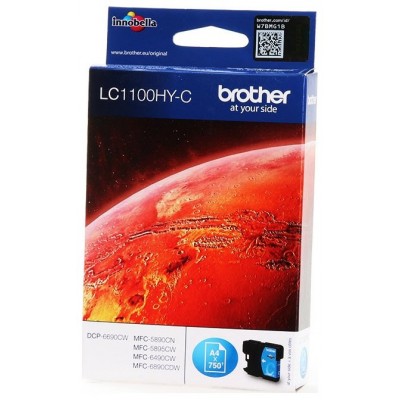 TINTA BROTHER LC1100HYC CIAN ALTA CAPACIDAD 750PAG (Espera 4 dias)