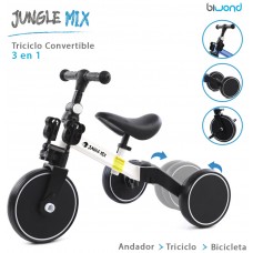 Triciclo Infantil Convertible 3 en 1 Jungle Mix Blanco Biwond (Espera 2 dias)