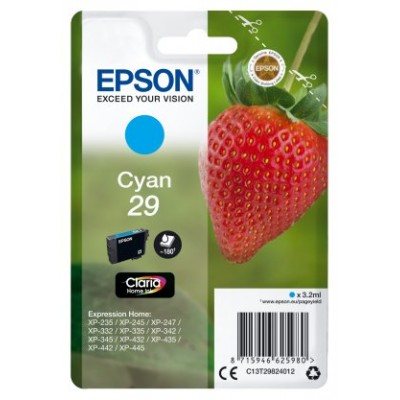 TINTA EPSON CLARIA 29 CIAN XP235 XP332 XP335 XP432 XP435