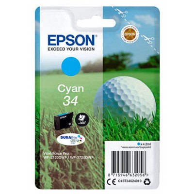 EPSON Singlepack Cyan 34 DURABrite Ultra Ink