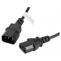 CABLE ALARGADOR LANBERG ALIMENTACION CPU IEC320 C13 H -  IEC320 C14 M 1.8M· (Espera 4 dias)