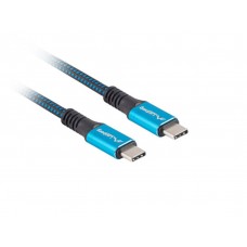 CABLE USB-C 4.0 LANBERG MACHO/MACHO 1.2M 100W 8K 30HZ NEGRO/AZUL