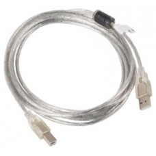 CABLE USB 2.0 LAMBERG USB-A MACHO A USB-B MACHO 1,8M FERRITA TRANSP