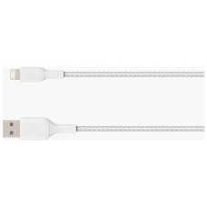 CABLE BELKIN CAA002BT1MWH LIGHTNING USB-A TRENZADO