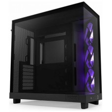 CAJA ATX SEMITORRE NZXT H6 FLOW RGB NEGRA CRISTAL