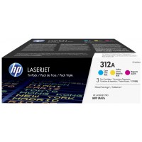 HP LaserJet 312A Pack 3 Toner cian/magenta/amarillo