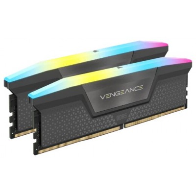 MEMORIA CORSAIR DDR5 64GB 2X32GB PC6000 VENGEANCE RGB CMH64GX5M2B6000Z30 (Espera 4 dias)