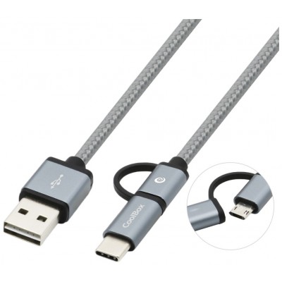 Coolbox Cable MULTIUSB MICRO/C Gris
