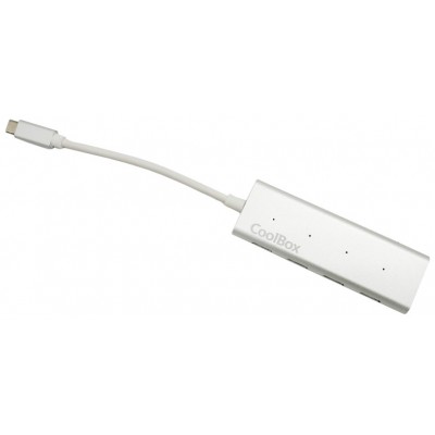 HUB TYPE-C 4 PUERTOS USB3.0 ALU3-C ALUMINIO COOLBOX (Espera 4 dias)