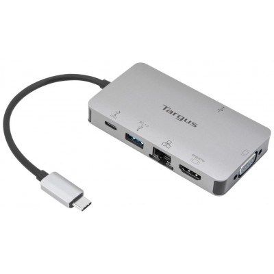 DOCKING STATION TARGUS TIPO C A 1x HDMI 1x VGA 1x USB-A 1x TIPO C PLATA