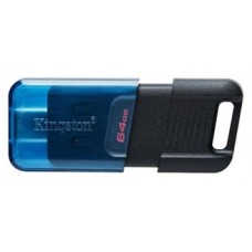 Kingston Technology DataTraveler 80 unidad flash USB 64 GB USB Tipo C 3.2 Gen 1 (3.1 Gen 1) Negro, Azul (Espera 4 dias)