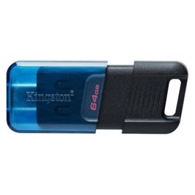 Kingston Technology DataTraveler 80 unidad flash USB 64 GB USB Tipo C 3.2 Gen 1 (3.1 Gen 1) Negro, Azul (Espera 4 dias)