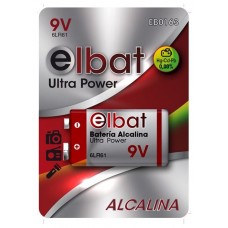 BLISTER 1 PC Pila Alcalina 6LR61/9V ELBAT (Espera 2 dias)