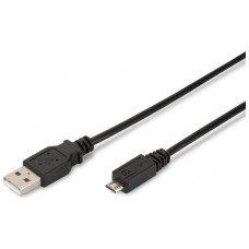 Ewent EW-UAB-005-MC cable USB 0,5 m USB 2.0 Micro-USB A USB A Negro (Espera 4 dias)
