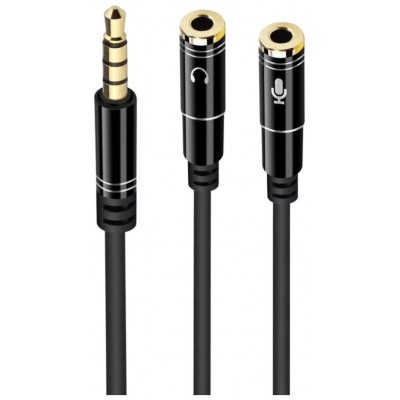 Ewent EC1641 cable de audio 0,3 m 3,5mm 2 x 3.5mm Negro (Espera 4 dias)