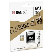 MEMORIA SD MICRO 64GB EMTEC ELITE GOLD 85MB/S SD +