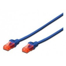 CABLE DE RED CAT 6 U/UTP DE 1,0 METRO EN COLOR AZUL.