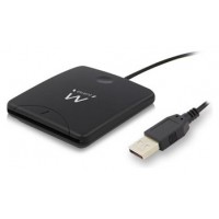 Ewent EW1052 lector de tarjeta inteligente USB 2.0 Negro (Espera 4 dias)