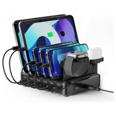 EWENT estaci&oacute;n de carga 6 USB 130w Reloj-Auric