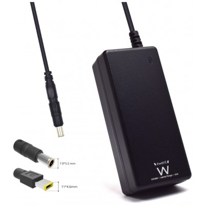 Ewent EW3897 adaptador e inversor de corriente Interior 65 W Negro (Espera 4 dias)