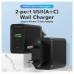 CARGADOR PARED USB-C/PD + USB-A/QC 20W NEGRO VENTION (Espera 4 dias)