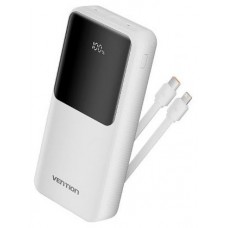 POWER BANK 20000mAh 22.5W + CABLE USB-C/LIGHTNING BLANCO VENTION (Espera 4 dias)