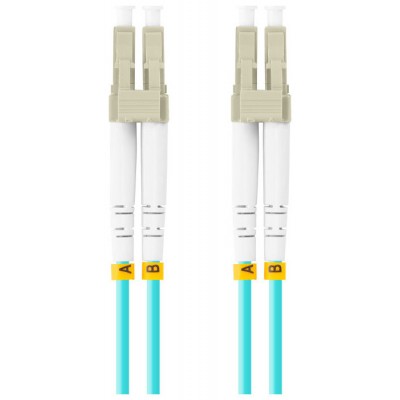 CABLE DE FIBRAOPTICA LANBERG 2M MULTI LC/UPC-LC/UPC DUPLEX OM3 50/125 LSZH  AZUL