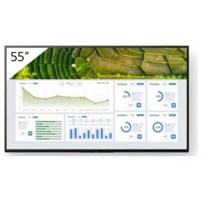 Sony FW-55BZ30L pantalla de señalización Pantalla plana para señalización digital 139,7 cm (55") LCD Wifi 440 cd / m² 4K Ultra HD Negro Android 24/7 (Espera 4 dias)