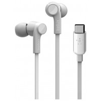 Belkin ROCKSTAR Auriculares Alámbrico Dentro de oído Llamadas/Música USB Tipo C Blanco (Espera 4 dias)