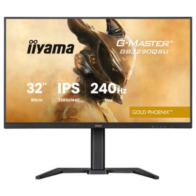 MONITOR IIYAMA, 32 PULGADAS, G-MASTER GB3271QSU-B1 FAST IPS QHD 165HZ 1MS FREESYNC USB-A ALTAVOCES ALTURA AJUSTABLE (Espera 4 dias)