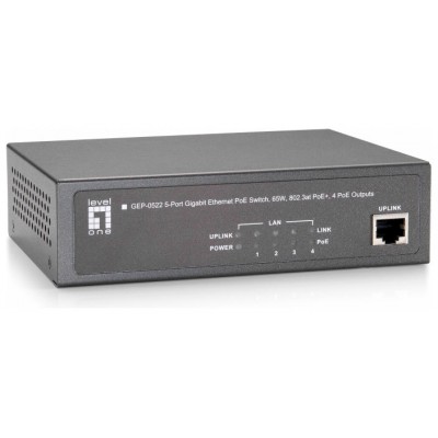 SWITCH LEVEL ONE GEP-0522 NO GESTION 5P 10/100/1000 4P