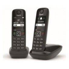 Gigaset AS690 Duo Teléfono DECT/analógico Identificador de llamadas Negro (Espera 4 dias)