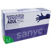 PAQUETE DE 100 GUANTES NITRILO SENSITIVE S/P  T-M P-100 EXAMEN SANICEN GU104 (Espera 4 dias)