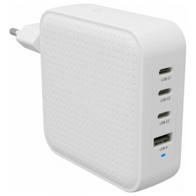 HYPERÂ® HYPERJUICEÂ® 100W USB-C GAN TRAVEL CHARGER (3C+1A) - WHITE