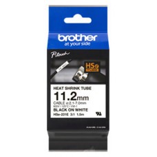 BROTHER Cinta tubo termorretractil. Texto negro sobre fondo blanco. PTE300, PTE550W, PTP750W, PTP900