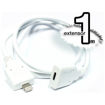 Extensor Lightning iPhone 5/6/7 1M (Blanco) (Espera 2 dias)