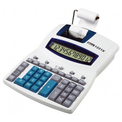 CALCULADORA IMPRESORA DE 12 DIGITOS MODELO 1221X ALIMENTACIÓN RED IBICO IB410055 (Espera 4 dias)